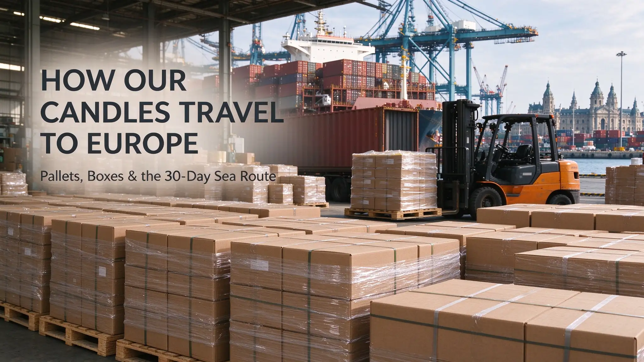 How are our candles shipped to Europe