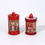 LED grave candles with labels