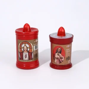 LED grave candles with labels