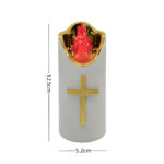 Wholesale Electroplated Cross-Shaped Electronic Cemetery Candles