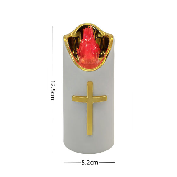 Wholesale Electroplated Cross-Shaped Electronic Cemetery Candles