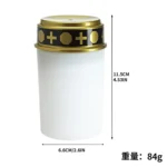 Wholesale cylindrical LED memorial candles for cemeteries with ground sockets