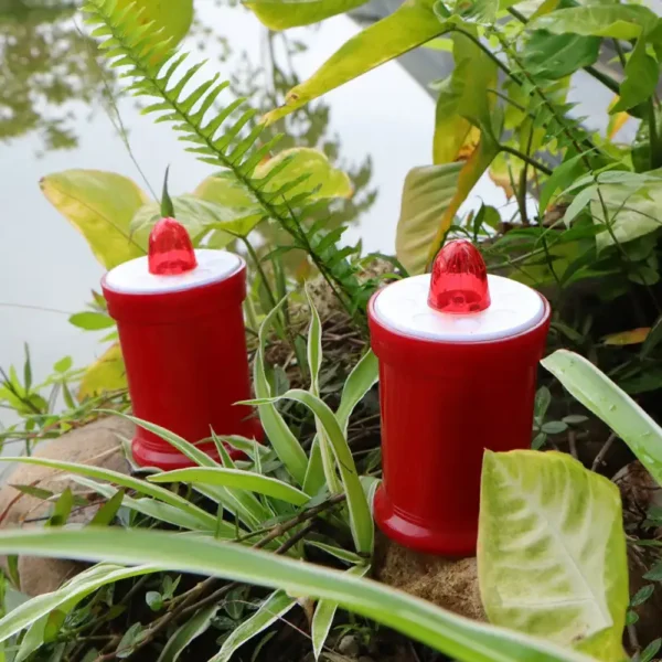 Wholesale of red artificial LED candles for use at gravesides during memorial services