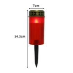 Wholesale cylindrical LED memorial candles for cemeteries with ground sockets