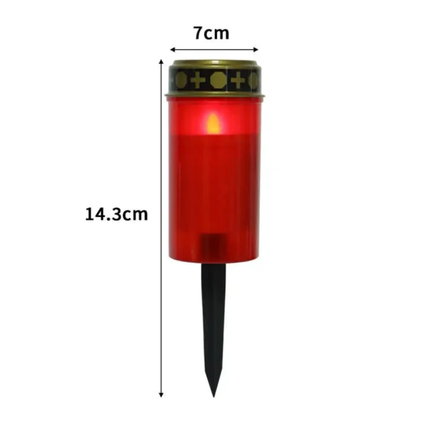 Wholesale cylindrical LED memorial candles for cemeteries with ground sockets