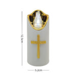 Wholesale Electroplated Cross-Shaped Electronic Cemetery Candles
