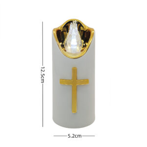 Wholesale Electroplated Cross-Shaped Electronic Cemetery Candles