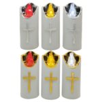 Wholesale Electroplated Cross-Shaped Electronic Cemetery Candles