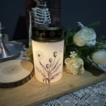 Solar-powered grave candles