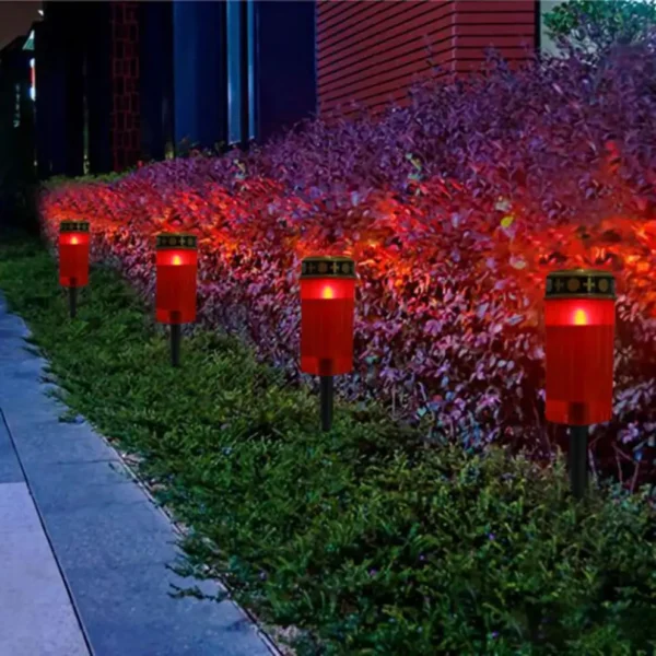 Wholesale cylindrical LED memorial candles for cemeteries with ground sockets