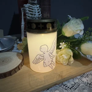Solar-powered grave candles