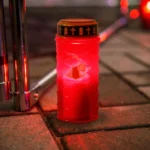 Spiral Ribbed Plastic Znicz Grave Candle Lantern