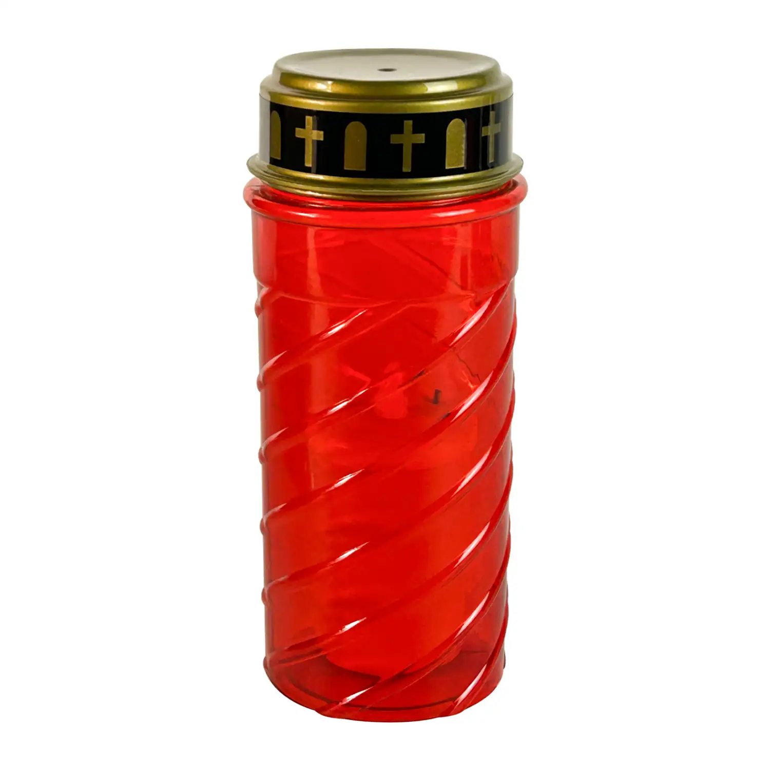 Spiral Ribbed Plastic Znicz Grave Candle Lantern Spiral Ribbed Plastic Znicz Grave Candle Lantern