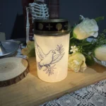 Solar-powered grave candles