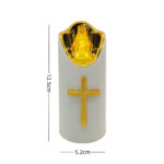 Wholesale Electroplated Cross-Shaped Electronic Cemetery Candles