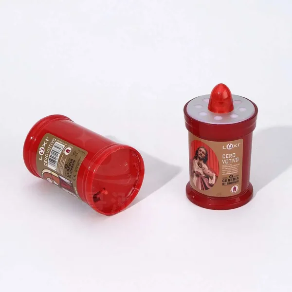 LED grave candles with labels