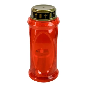 Embossed Oval Panel Plastic Znicz Grave Candle Lantern