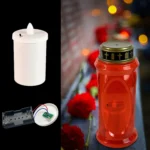 Embossed Oval Panel Plastic Znicz Grave Candle Lantern