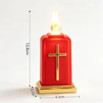 Square Cross Electronic Grave Candle