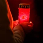 Spiral Ribbed Plastic Znicz Grave Candle Lantern