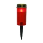 Wholesale cylindrical LED memorial candles for cemeteries with ground sockets