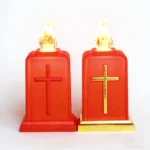 Square Cross Electronic Grave Candle