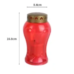 Vase-shaped LED memorial candles for cemeteries