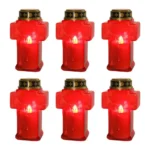 Minimalist cross-shaped LED cemetery memorial candles