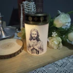 Solar-powered grave candles