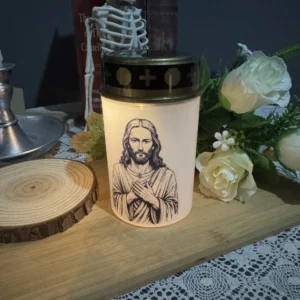 Solar-powered grave candles