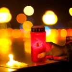 Spiral Ribbed Plastic Znicz Grave Candle Lantern