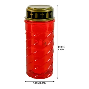 Spiral Ribbed Plastic Znicz Grave Candle Lantern