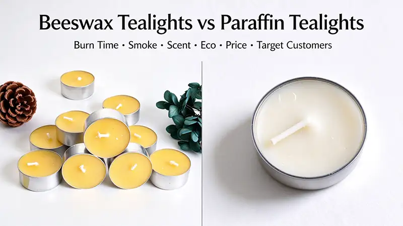 Comparison of Beeswax Tea Lights and Paraffin Tea Lights