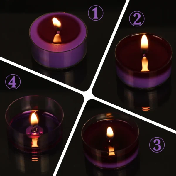 Lavender-scented tea light candle setting