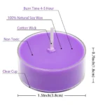 Dimensions of Lavender-Scented Tea Light Candles
