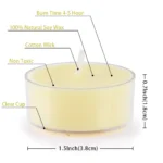 Vanilla-scented tea light candle size