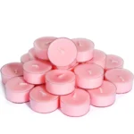 Rose-pink scented candle