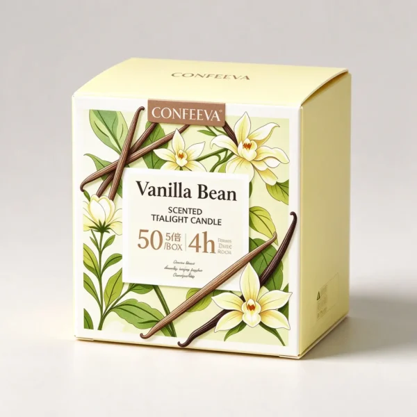 Vanilla-Scented Tea Light Candles – Packaging